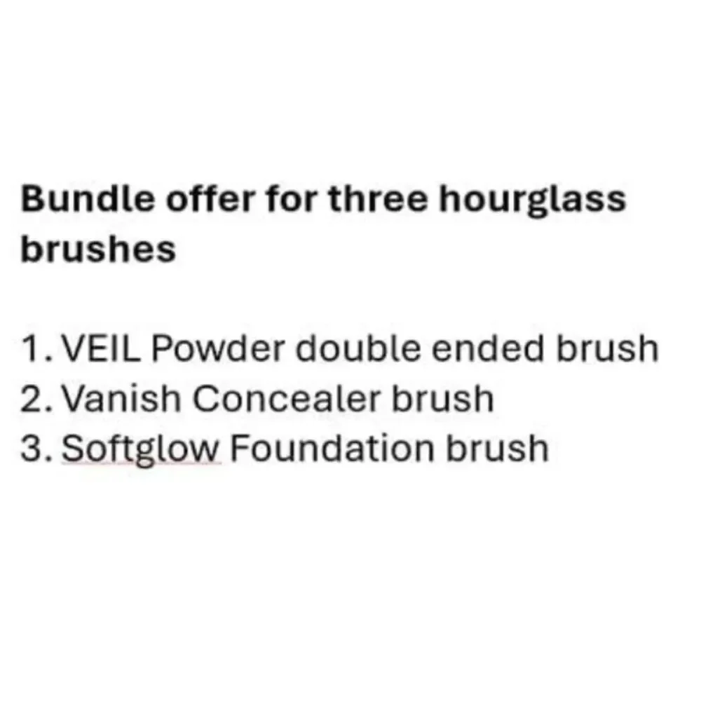 Hourglass Veil, Vanish Concealer, Amb Foundation Brush Set New